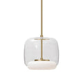 Kuzco Enkel 10-in Clear/brushed Gold Led Pendant