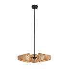 Kuzco Lanai 3 Head Black/opal Glass Led Chandelier