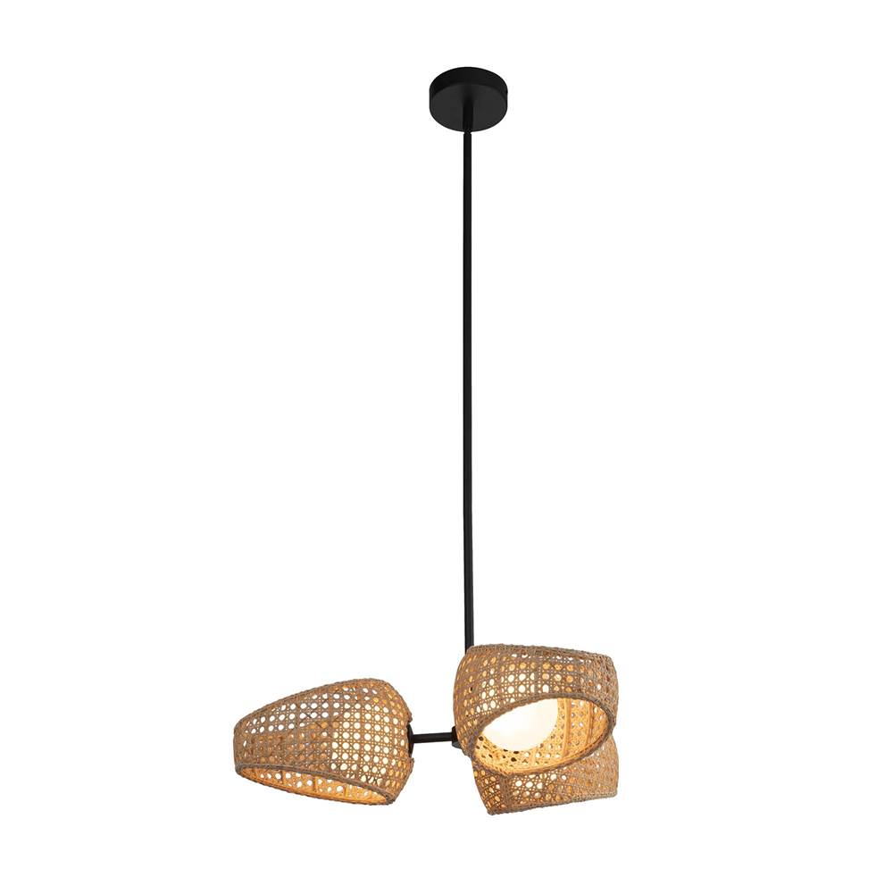 Kuzco CH20625-BK/OP Black,Opal Glass Lanai 3 Head Black/opal Glass Led Chandelier Image 4