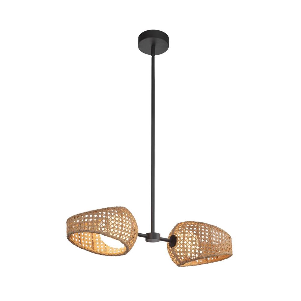 Kuzco PD20602-BK/OP Black,Opal Glass Lanai 2 Head Black/opal Glass Led Pendant Image 1