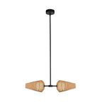 Kuzco Lanai 2 Head Black/opal Glass Led Pendant