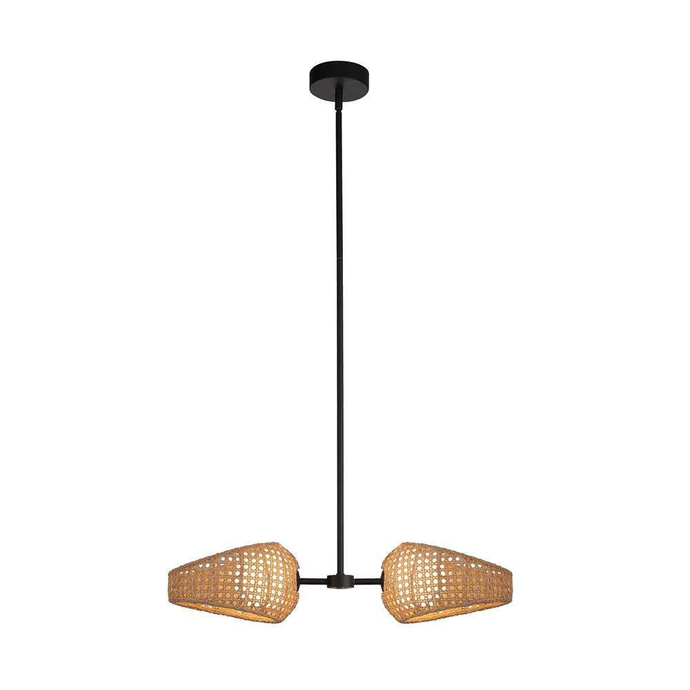 Kuzco PD20602-BK/OP Black,Opal Glass Lanai 2 Head Black/opal Glass Led Pendant Image 5