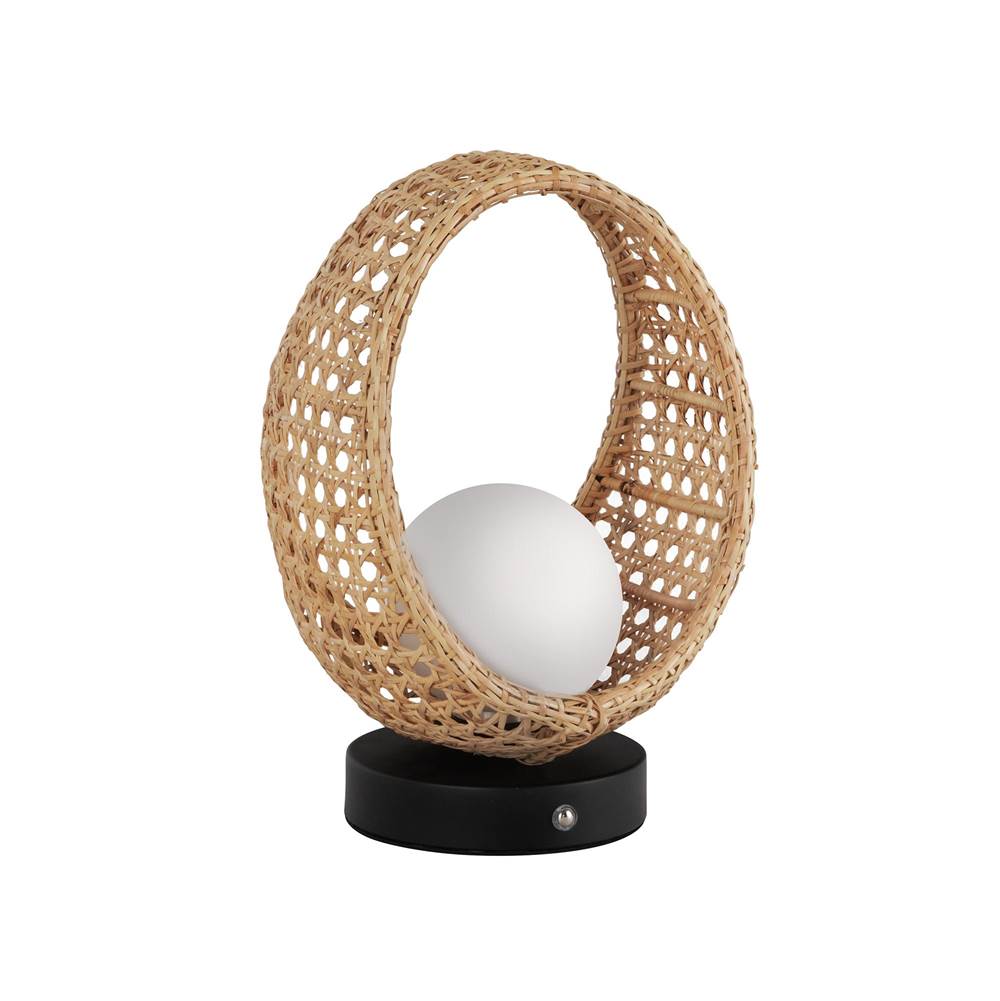 Kuzco Lanai 10-in Black/opal Glass Led Table Lamp