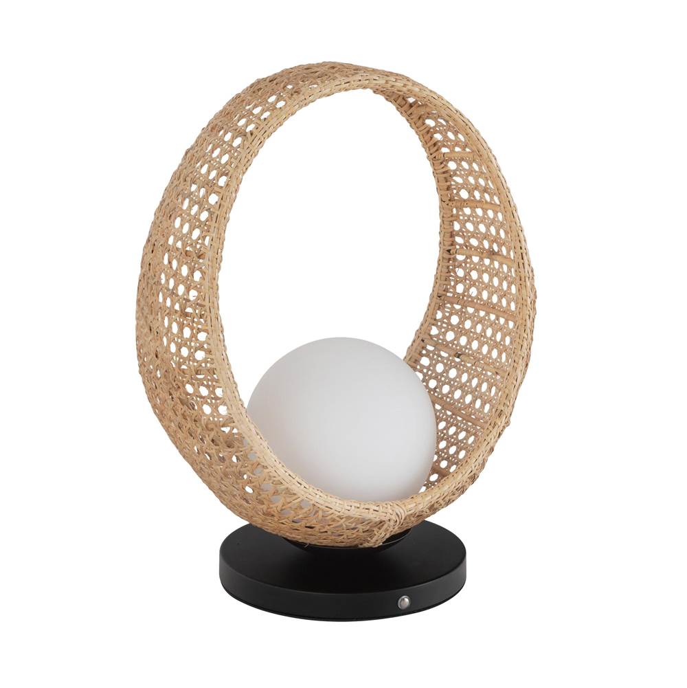Kuzco Lanai 16-in Black/opal Glass Led Table Lamp