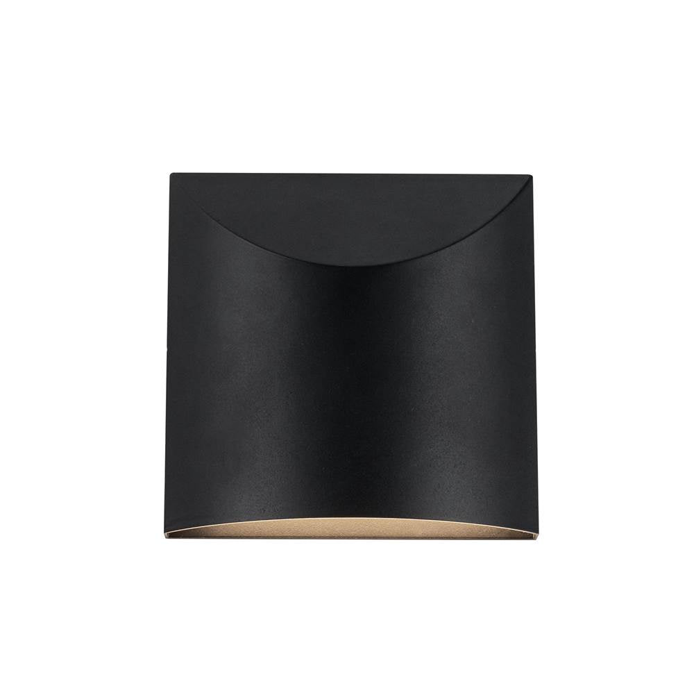 Kuzco EW46308-BK-UNV-3CCT Black Lenox 8-in Black Led Exterior Wall Sconce Image 1