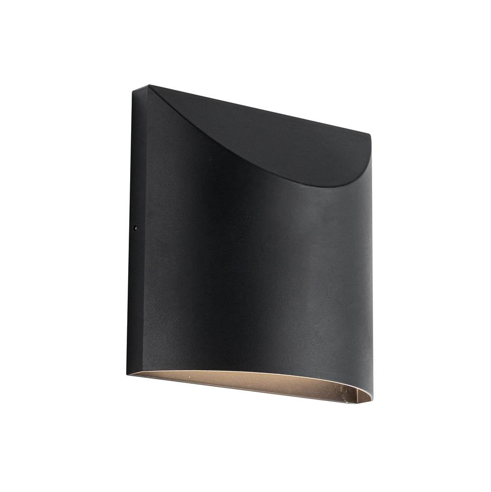 Kuzco Lenox 8-in Black Led Exterior Wall Sconce