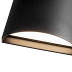 Kuzco EW46308-BK-UNV-3CCT Black Lenox 8-in Black Led Exterior Wall Sconce Image 3