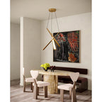 Kuzco CH68127-VB-UNV Vintage Brass Lex 27-in Vintage Brass Led Chandelier Image 2