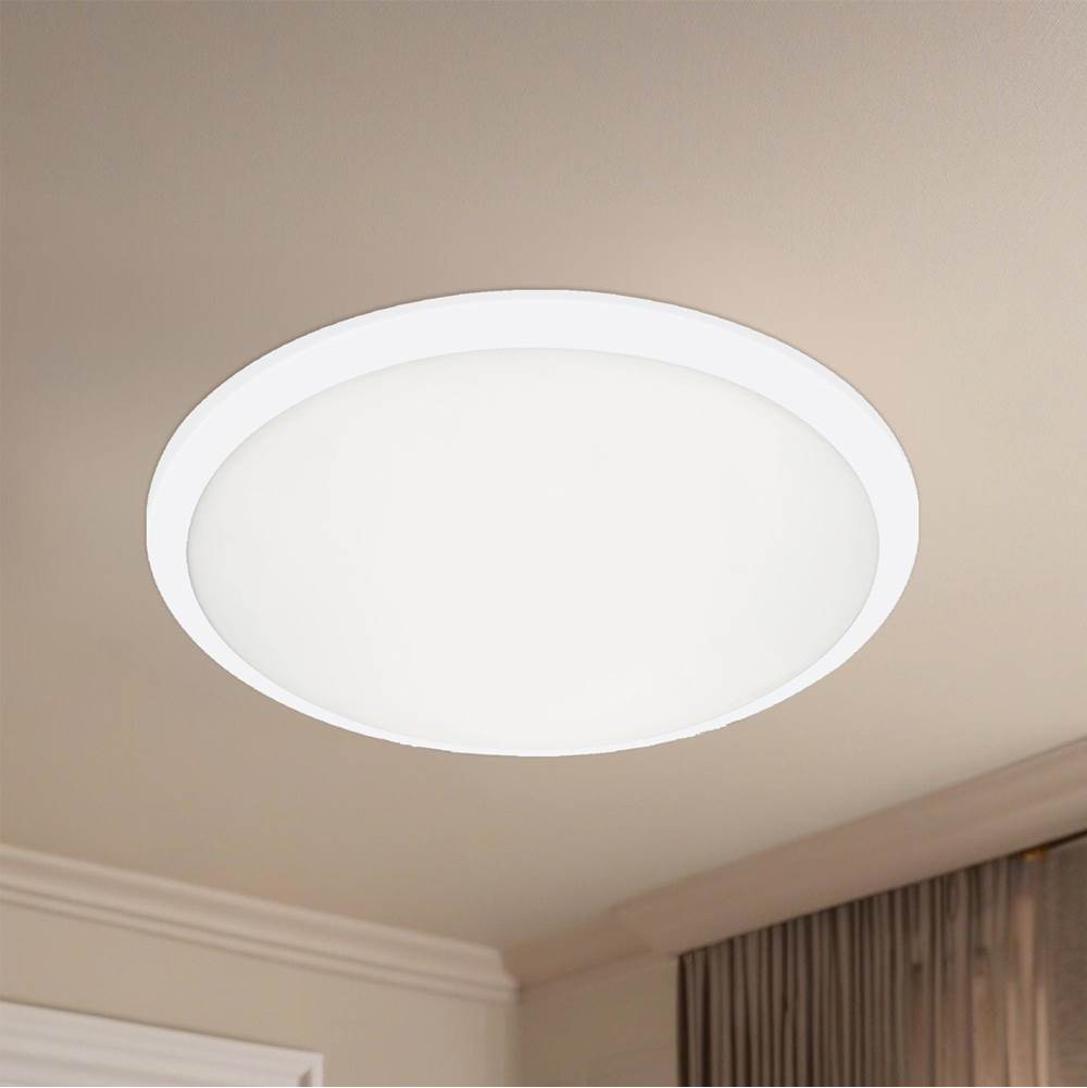 Kuzco Malta 15-in Brushed Gold Led Flush Mount
