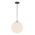 Kuzco PD34212-BK/OP Black,Opal Glass Marco 12-in Black/opal Glass Socket Pendant Image 1