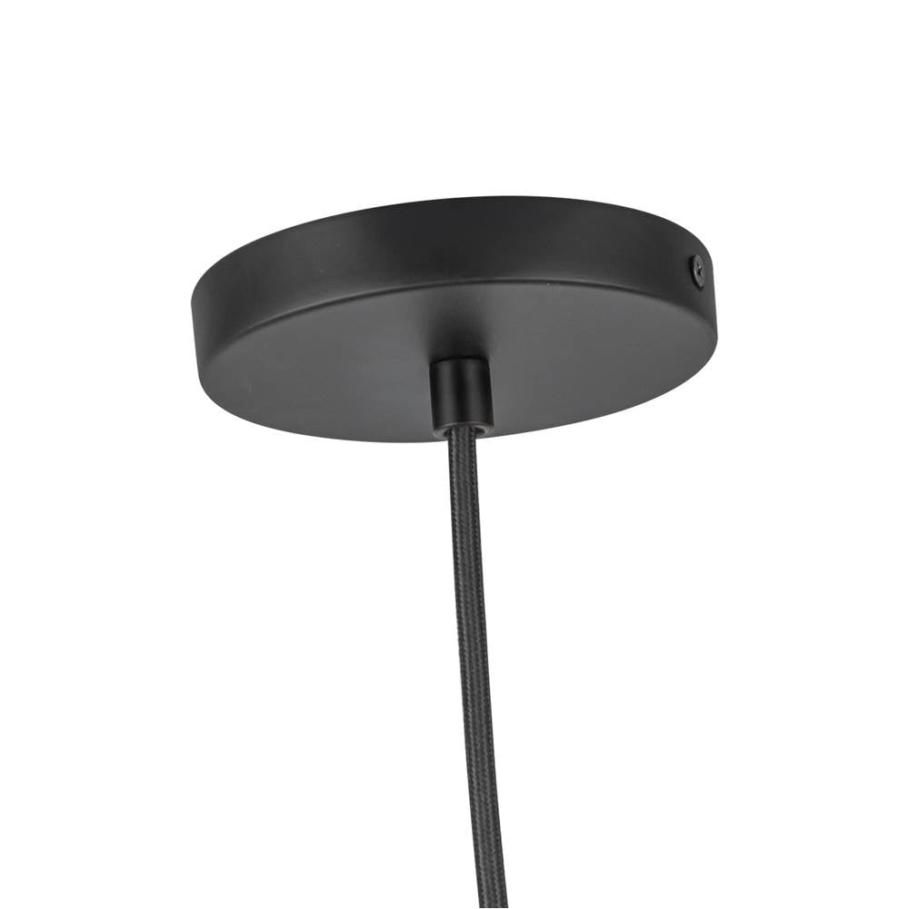 Kuzco PD34212-BK/OP Black,Opal Glass Marco 12-in Black/opal Glass Socket Pendant Image 3