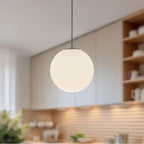 Kuzco PD34212-BK/OP Black,Opal Glass Marco 12-in Black/opal Glass Socket Pendant Image 2