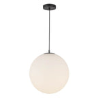 Kuzco PD43616-BK/OP-5CCT-UNV Black,Opal Glass Marco 16-in,196-in Black/opal Glass Led Pendant Image 1