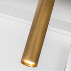 Kuzco LP90404-VB Vintage Brass Mason 4-in Vintage Brass Led Linear Pendant Image 3