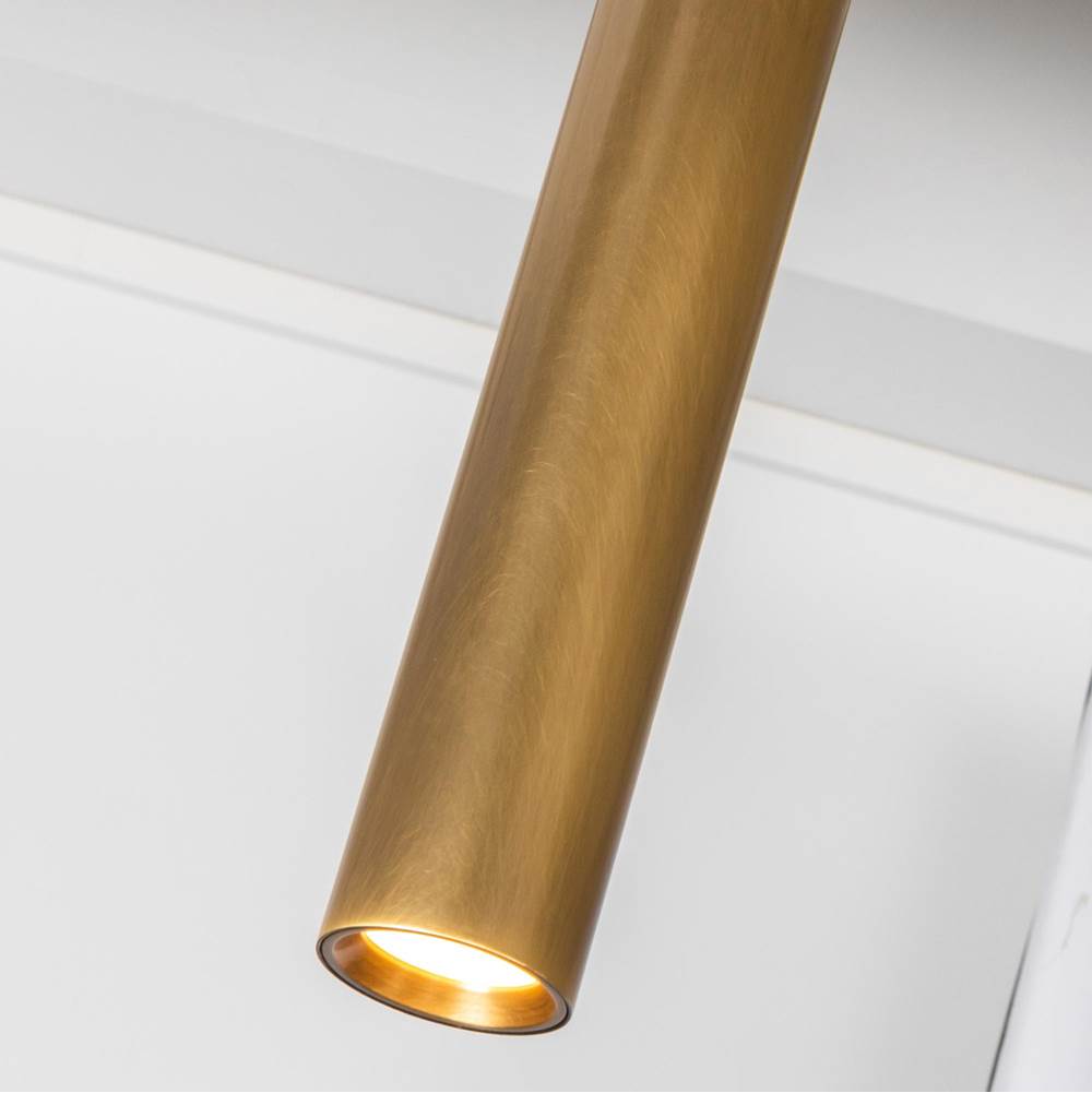 Kuzco LP90404-VB Vintage Brass Mason 4-in Vintage Brass Led Linear Pendant Image 3
