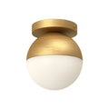 Kuzco Monae 6-in Brushed Gold/opal Glass 1 Light Flush Mount