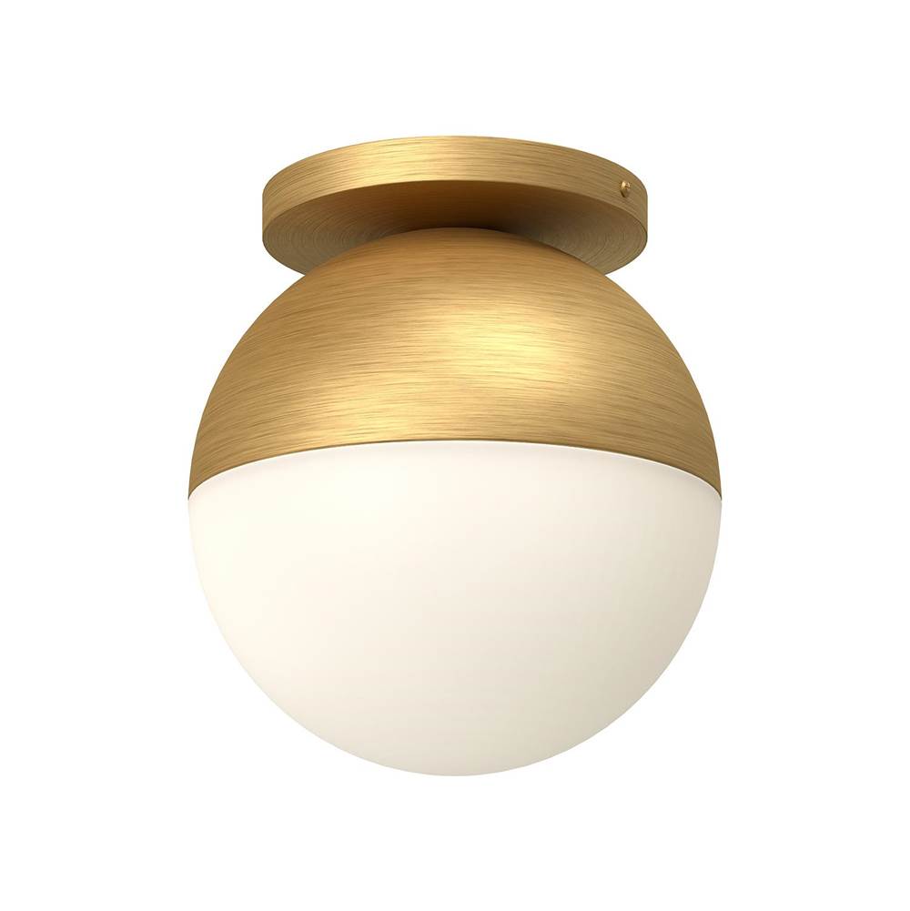 Kuzco Monae 10-in Brushed Gold/opal Glass 1 Light Flush Mount