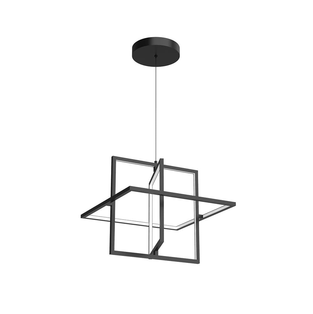 Kuzco Mondrian 20-in Black Led Pendant