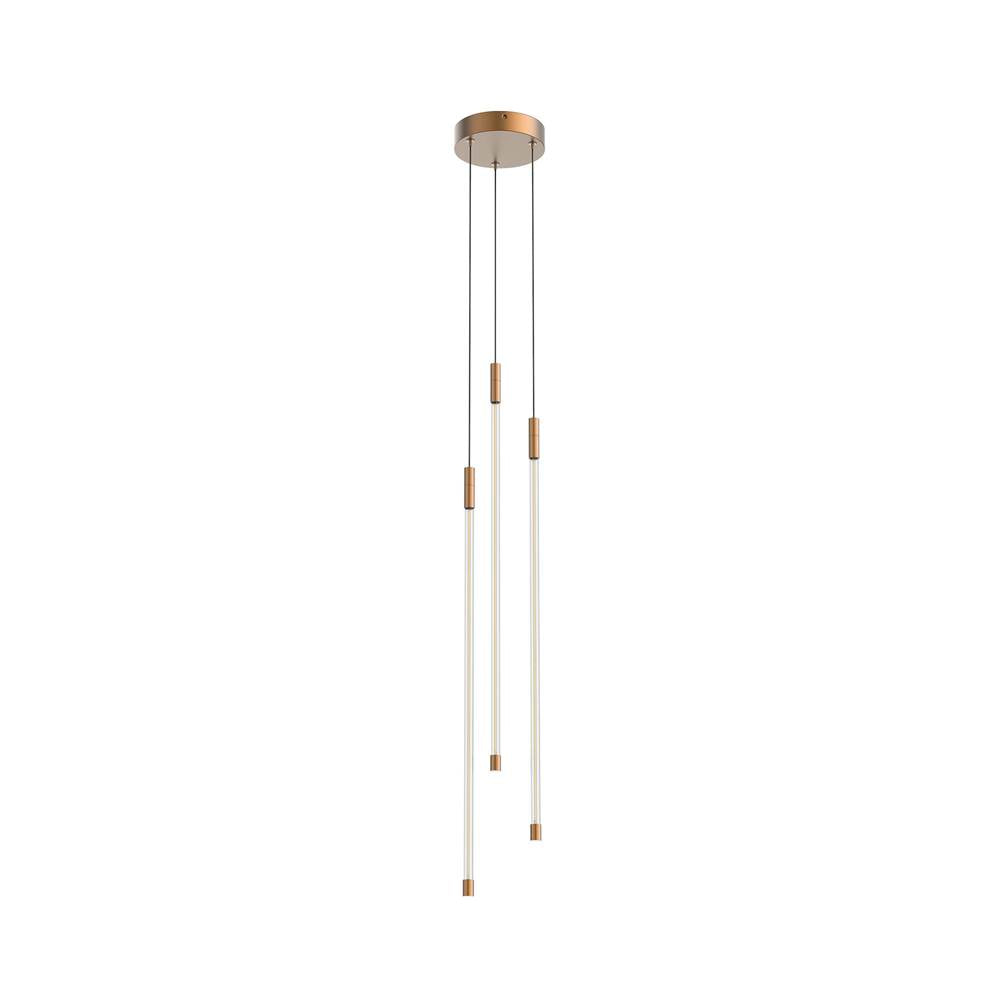 Kuzco Motif 27-in Brushed Gold Led Multi Pendant