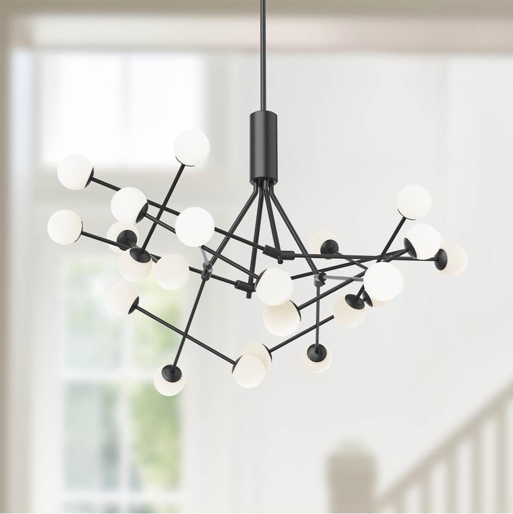 Kuzco CH97139-BK-UNV Black Moto 39-in Black Led Chandeliers Image 2