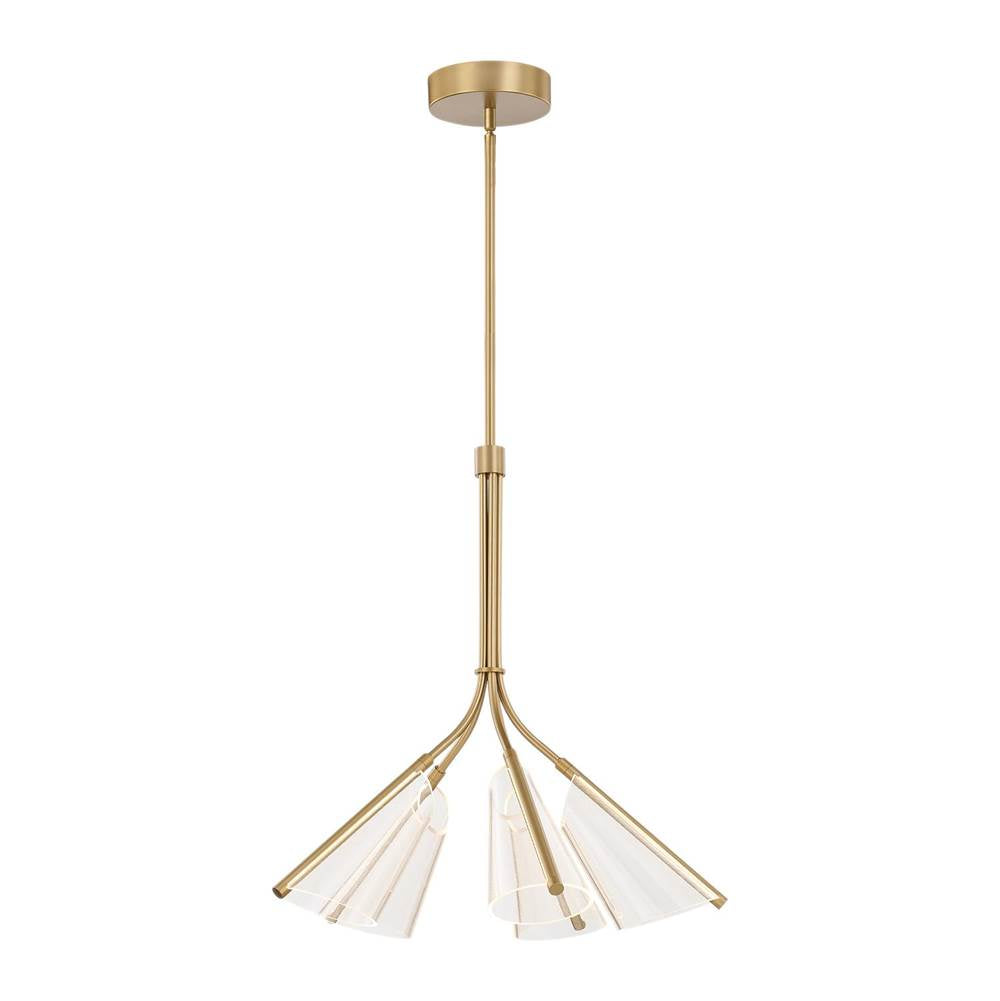Kuzco CH62628-BG/LG Brushed Gold,Light Guide Mulberry 28-in Brushed Gold/light Guide Led Chandeliers Image 1
