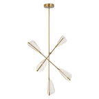 Kuzco Mulberry 37-in Brushed Gold/light Guide Led Chandeliers