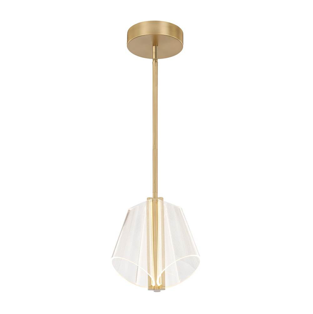 Kuzco PD62511-BG/LG Brushed Gold,Light Guide Mulberry 11-in Brushed Gold/light Guide Led Pendant Image 1