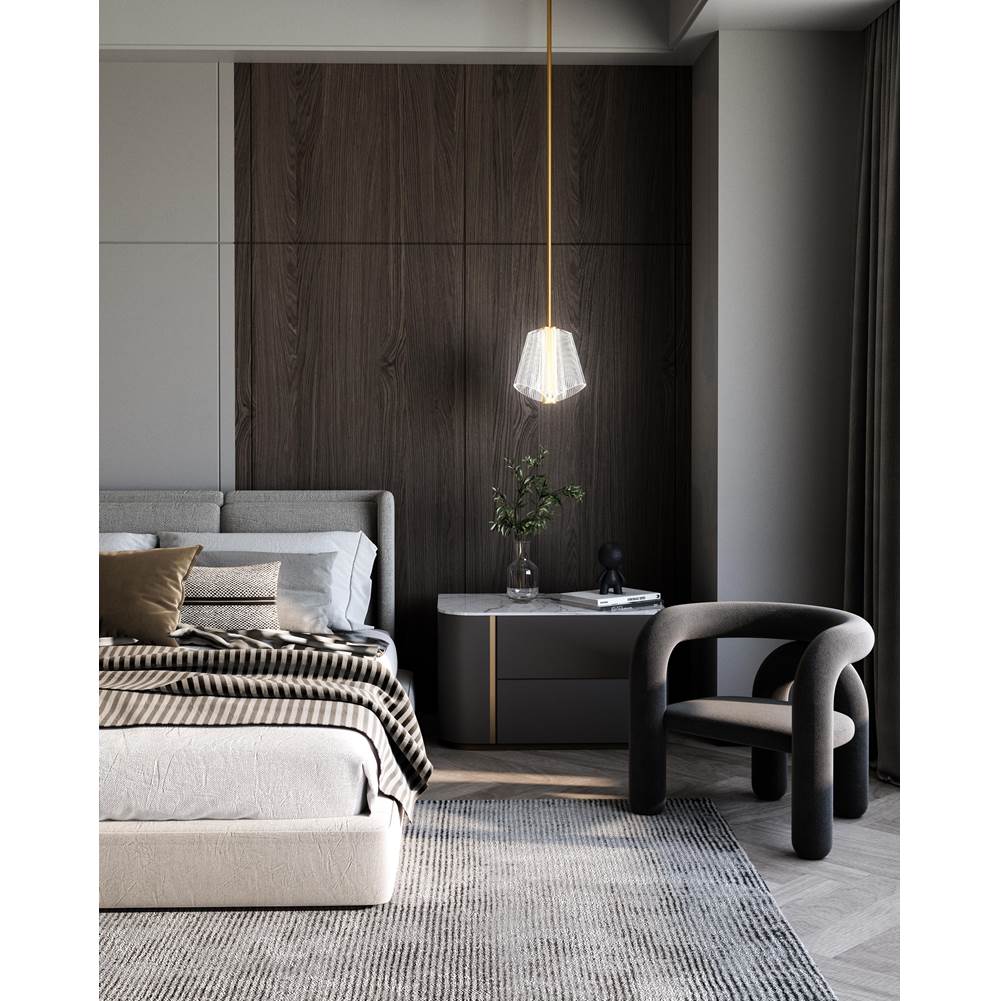 Kuzco PD62511-BG/LG Brushed Gold,Light Guide Mulberry 11-in Brushed Gold/light Guide Led Pendant Image 2