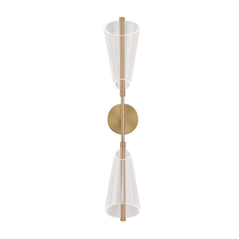 Kuzco Mulberry 29-in Brushed Gold/light Guide Led Wall Sconce