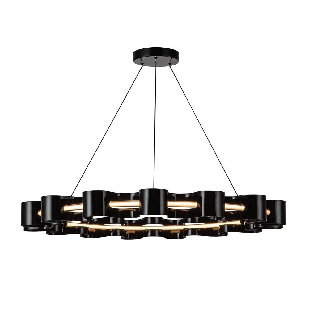 Kuzco CH18035-GBK Gloss Black Nami 32-in Gloss Black Led Chandelier Image 5