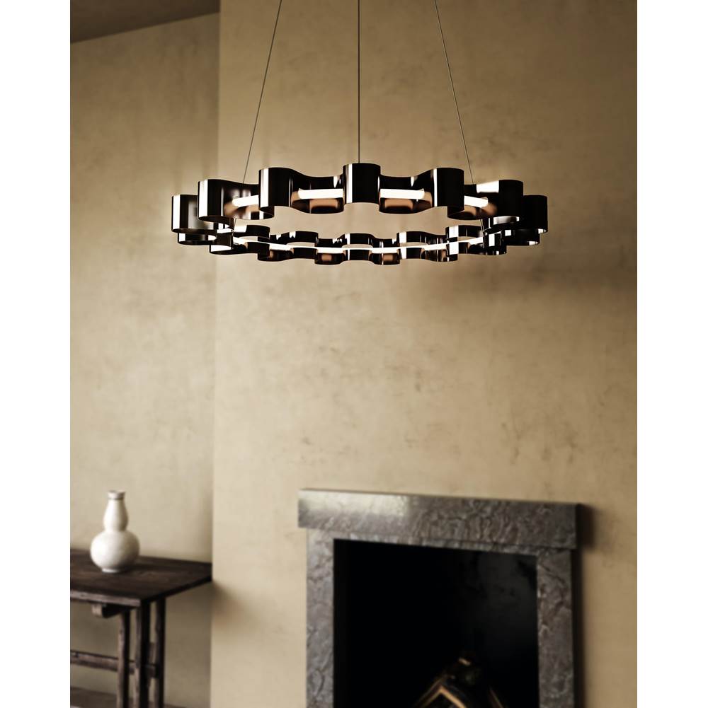 Kuzco CH18035-GBK Gloss Black Nami 32-in Gloss Black Led Chandelier Image 2