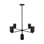 Kuzco CH57731-BK Black Nola 31-in Black 5 Lights Chandelier Image 1