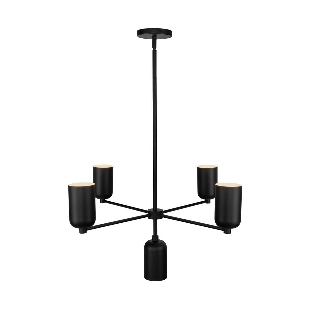 Kuzco CH57731-BK Black Nola 31-in Black 5 Lights Chandelier Image 1