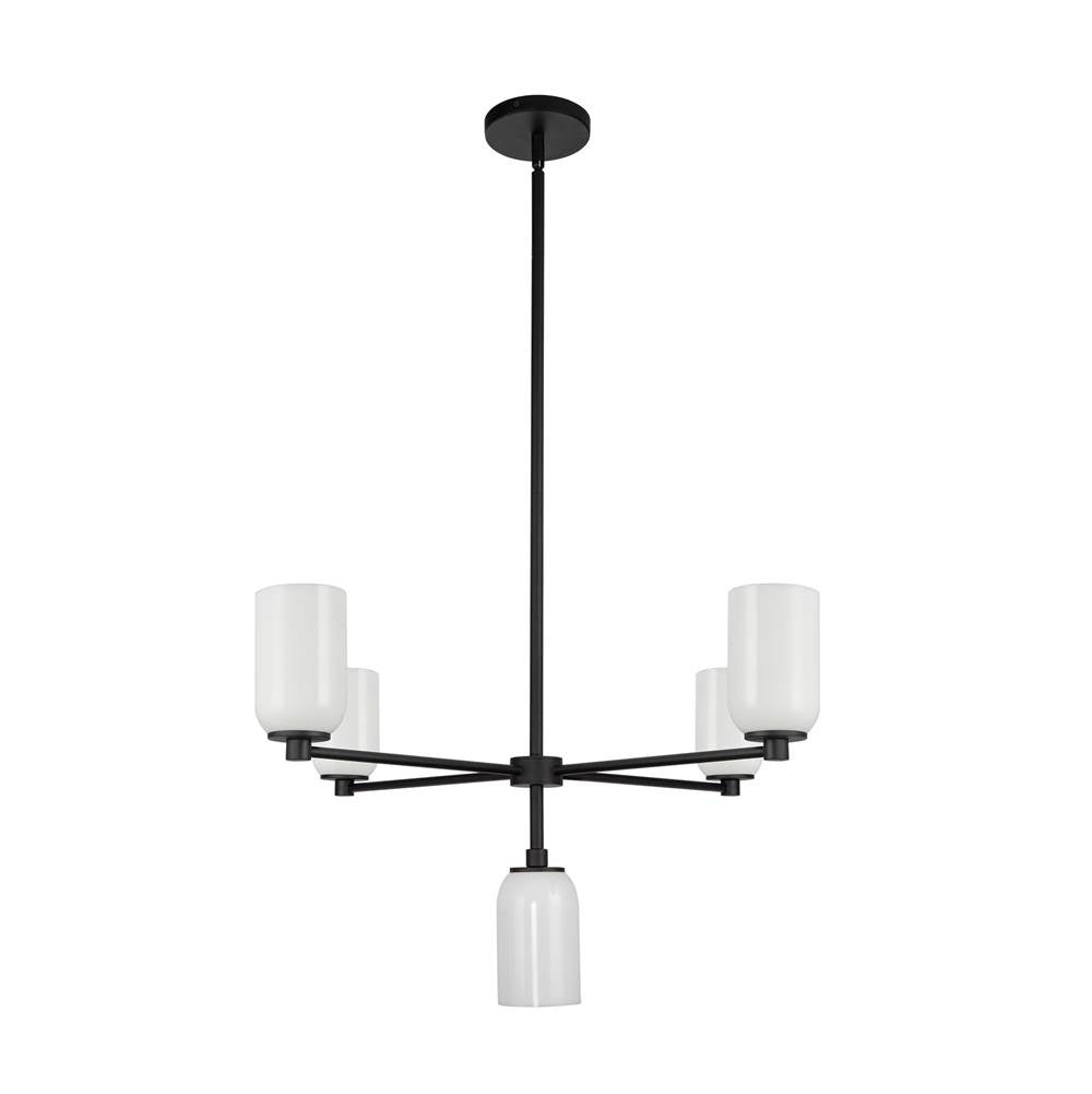 Kuzco Nola 31-in Black 5 Lights Chandelier