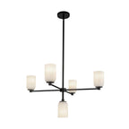 Kuzco CH57731-BK/GO Black,Glossy Opal Glass Nola 31-in Black/glossy Opal Glass 5 Lights Chandelier Image 5