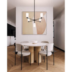Kuzco CH57731-BK/GO Black,Glossy Opal Glass Nola 31-in Black/glossy Opal Glass 5 Lights Chandelier Image 2
