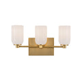 Kuzco VL57718-BG/GO Brushed Gold,Glossy Opal Glass Nola 18-in Brushed Gold/glossy Opal Glass Socket Vanity Light Image 1
