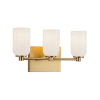 Kuzco Nola 18-in Brushed Gold/glossy Opal Glass Socket Vanity Light