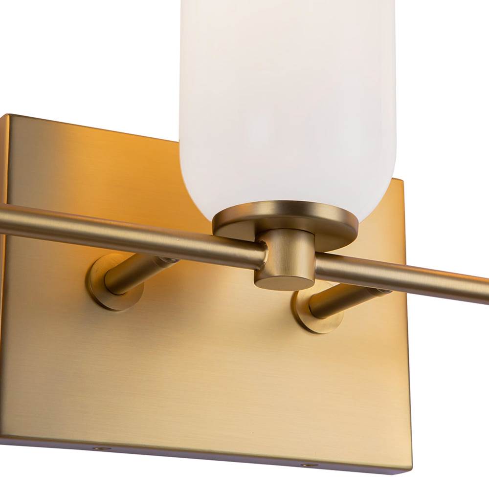 Kuzco VL57718-BG/GO Brushed Gold,Glossy Opal Glass Nola 18-in Brushed Gold/glossy Opal Glass Socket Vanity Light Image 3