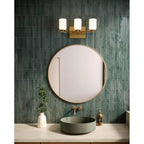 Kuzco VL57718-BG/GO Brushed Gold,Glossy Opal Glass Nola 18-in Brushed Gold/glossy Opal Glass Socket Vanity Light Image 2