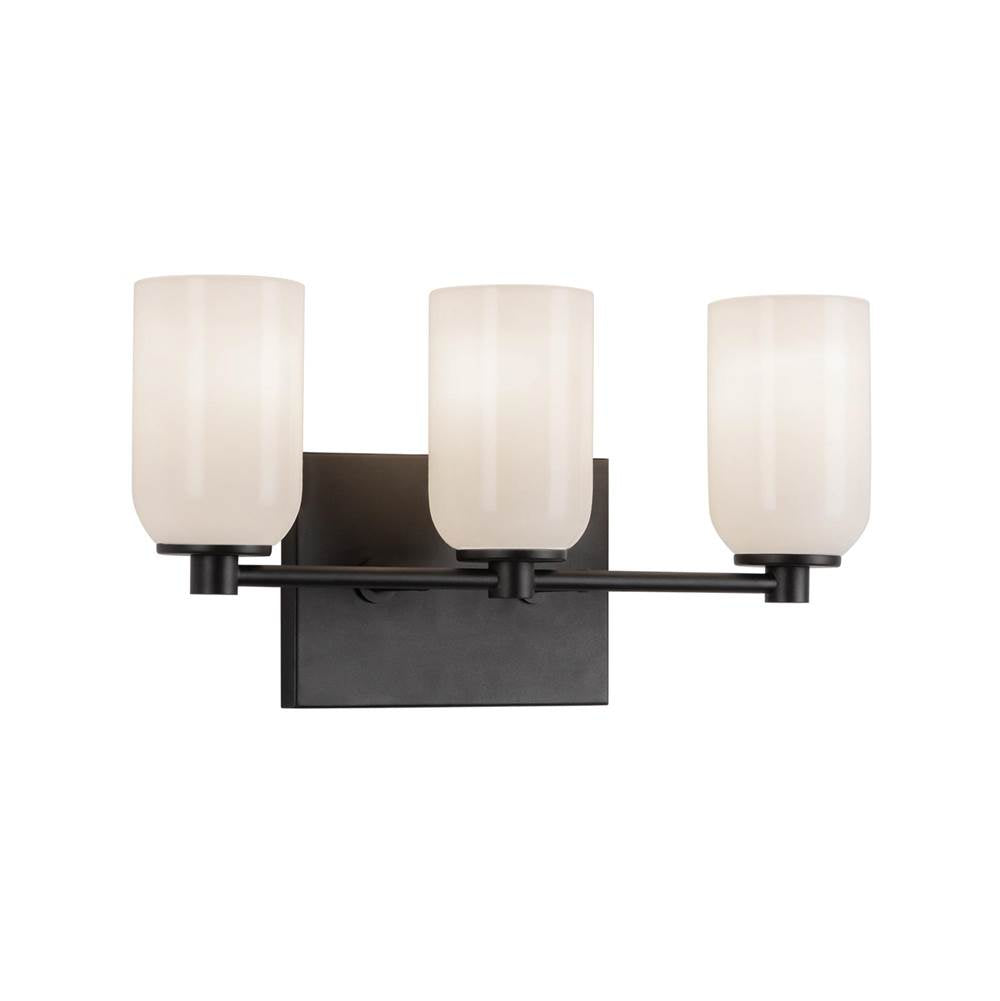 Kuzco Nola 18-in Brushed Gold/glossy Opal Glass Socket Vanity Light