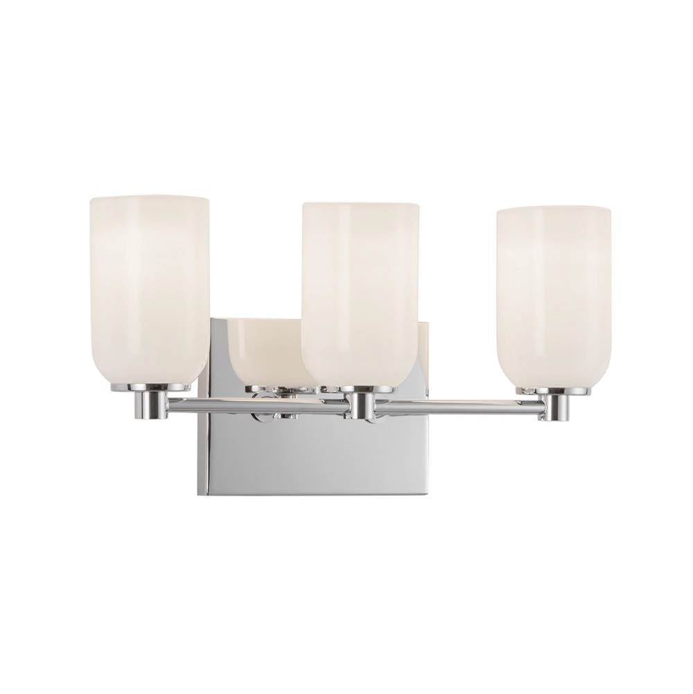 Kuzco Nola 18-in Brushed Gold/glossy Opal Glass Socket Vanity Light