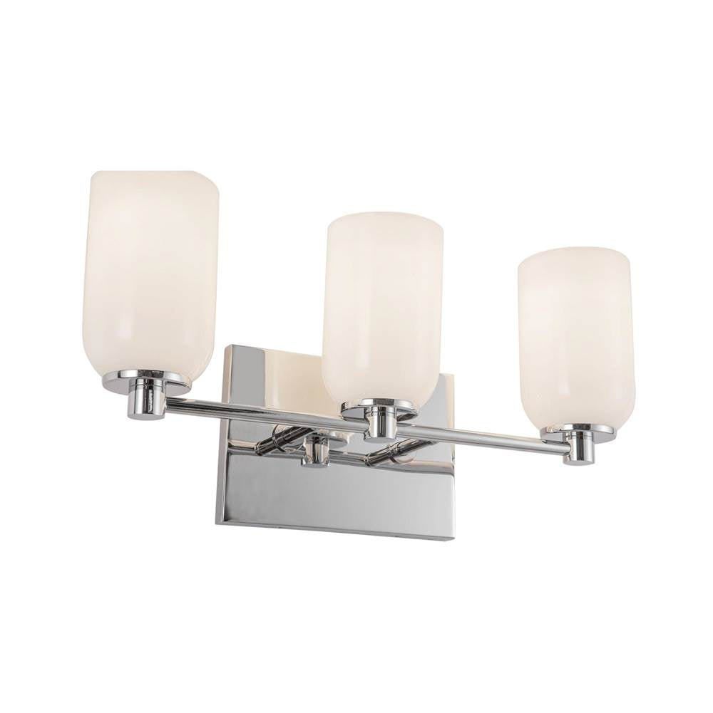 Kuzco VL57718-CH/GO Chrome,Glossy Opal Glass Nola 18-in Chrome/glossy Opal Glass Socket Vanity Light Image 2