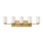 Kuzco VL57732-BG/GO Brushed Gold,Glossy Opal Glass Nola 31-in Brushed Gold/glossy Opal Glass Socket Vanity Light Image 1