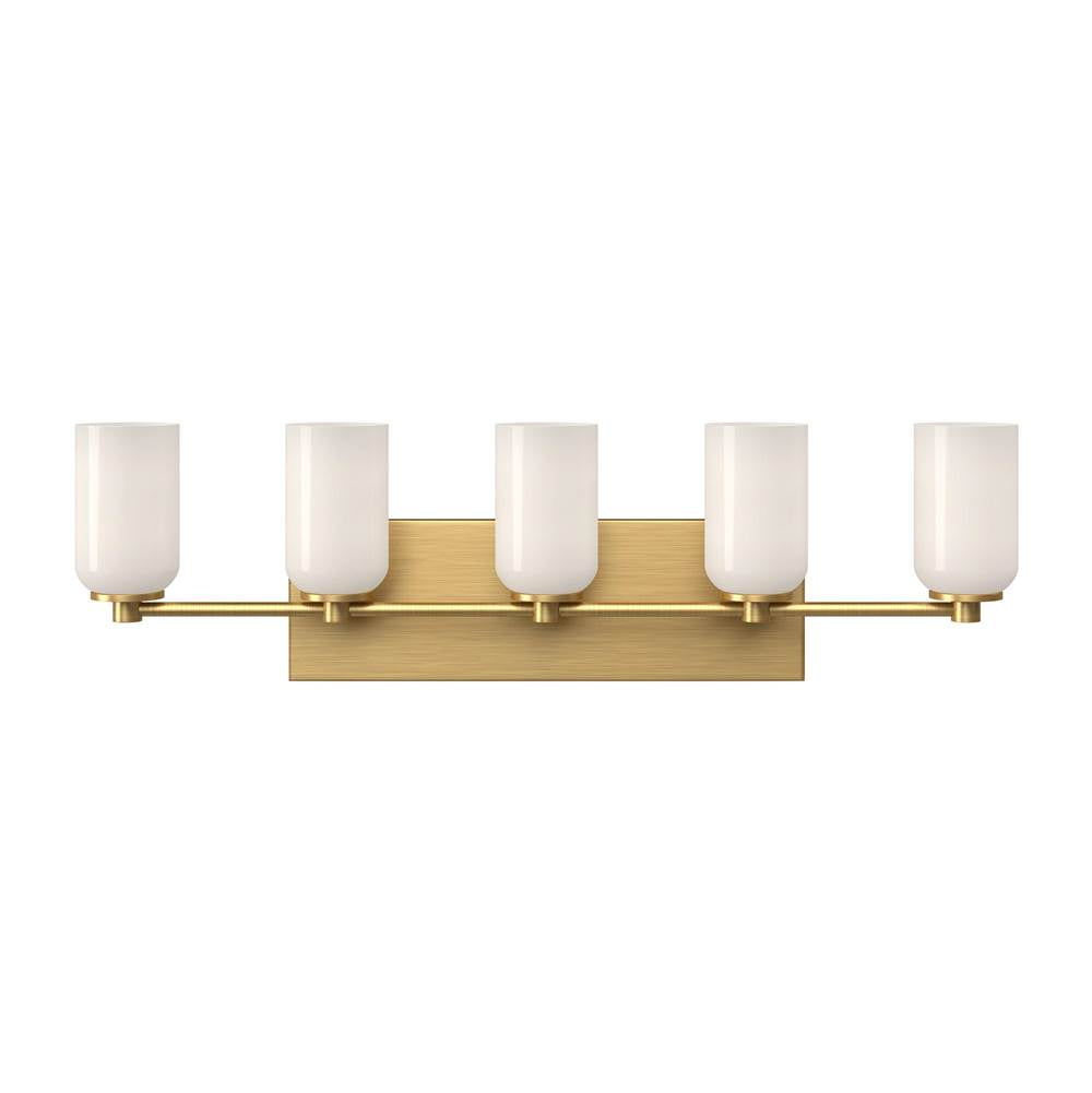 Kuzco VL57732-BG/GO Brushed Gold,Glossy Opal Glass Nola 31-in Brushed Gold/glossy Opal Glass Socket Vanity Light Image 1