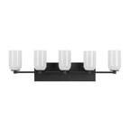 Kuzco VL57732-BK/GO Black,Glossy Opal Glass Nola 32-in Black/glossy Opal Glass 5 Lights Vanity Image 3