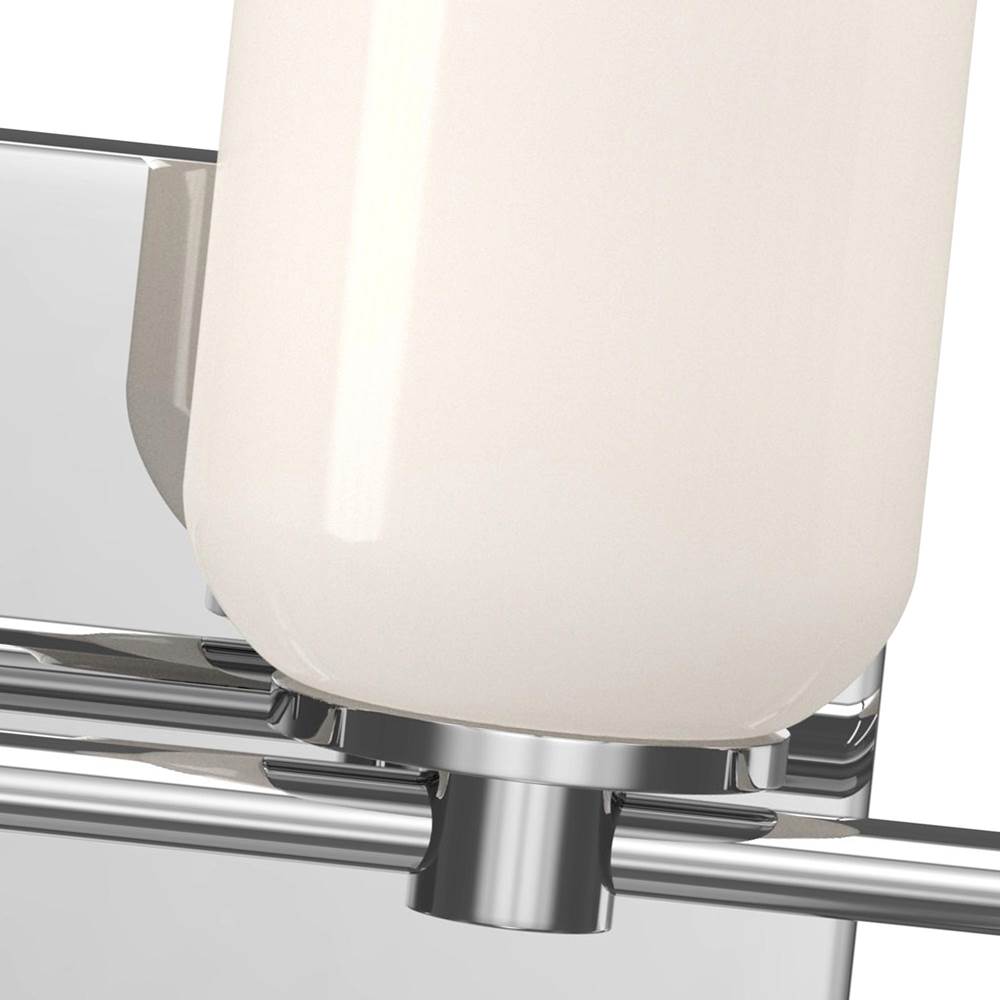 Kuzco Nola 31-in Brushed Gold/glossy Opal Glass Socket Vanity Light
