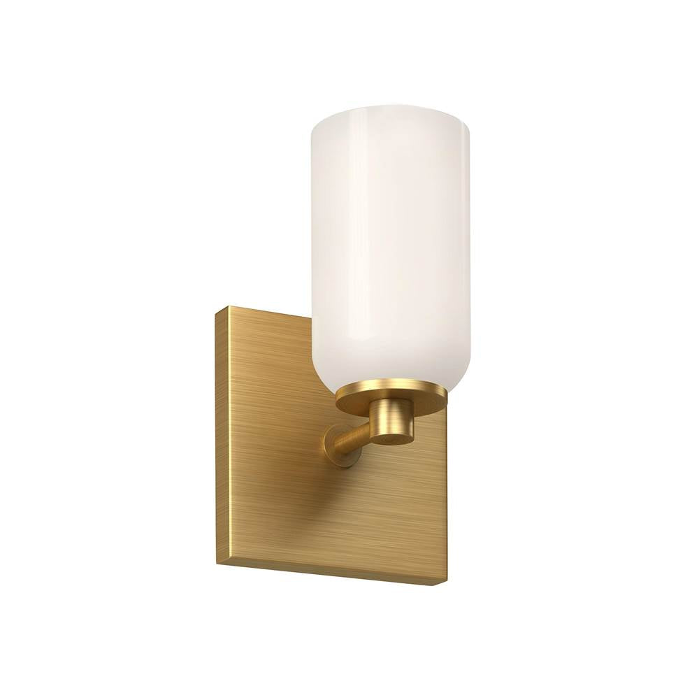 Kuzco WS57704-BG/GO Brushed Gold,Glossy Opal Glass Nola 3-in Brushed Gold/glossy Opal Glass Socket Wall Sconce Image 1