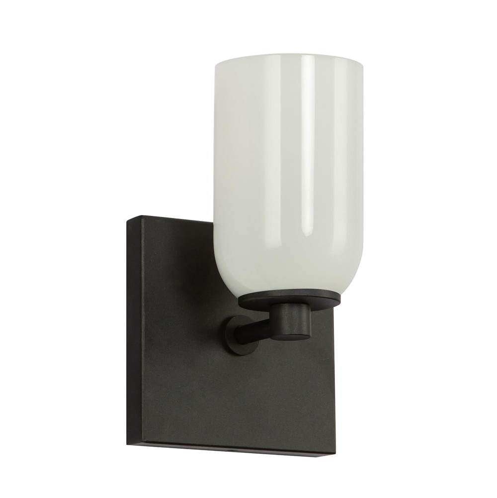 Kuzco Nola 3-in Brushed Gold/glossy Opal Glass Socket Wall Sconce