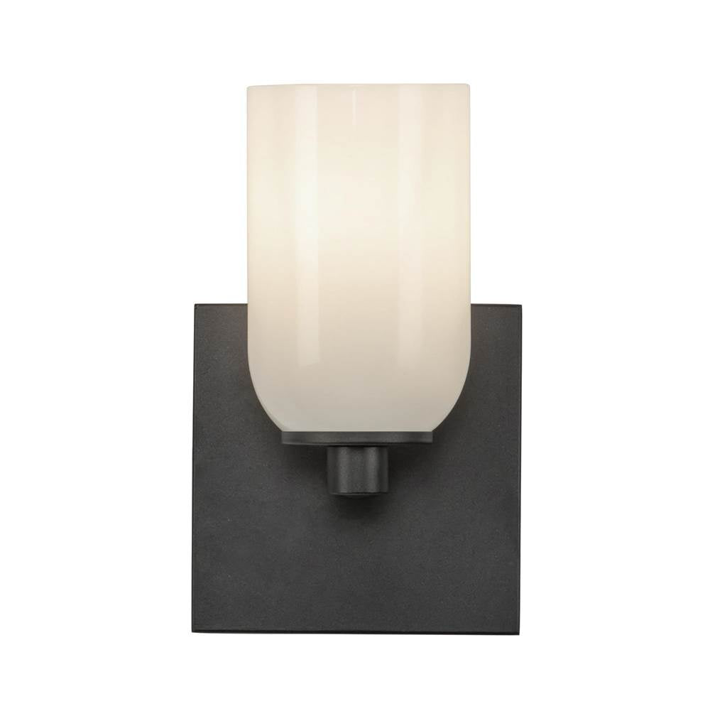 Kuzco WS57704-BK/GO Black,Glossy Opal Glass Nola 4-in Black/glossy Opal Glass 1 Light Wall Sconce Image 4